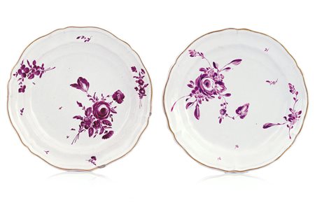 LODI DUE PIATTI IN MAIOLICA, LODI, FERRETTI, SECONDA META' XVIII SECOLO,...