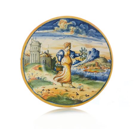 VENEZIA PIATTO ISTORIATO IN MAIOLICA, VENEZIA, BOTTEGA DI MASTRO DOMENICO,...