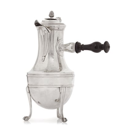ARGENTI D'EPOCA GRANDE CIOCCOLATIERA IN ARGENTO, PARIGI, FINE XVIII SECOLO,...