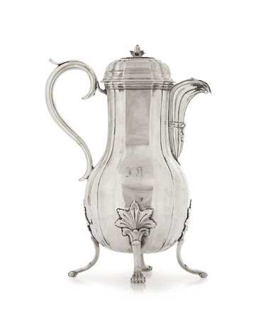 ARGENTI D'EPOCA GRANDE CIOCCOLATIERA IN ARGENTO, DOUAI, 1748 CA., ARGENTIERE...