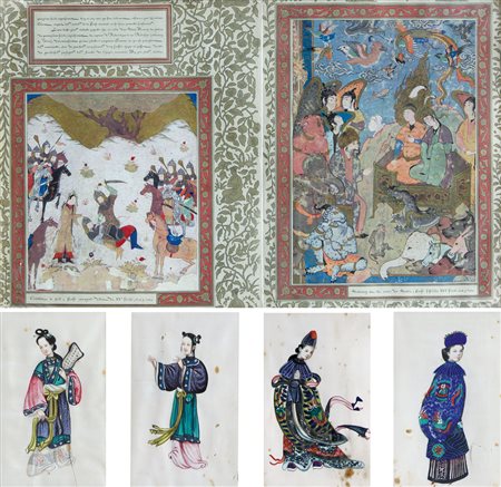 ARTE ORIENTALE Ritratti femminili e scene con cavalieriSette incisioni e...