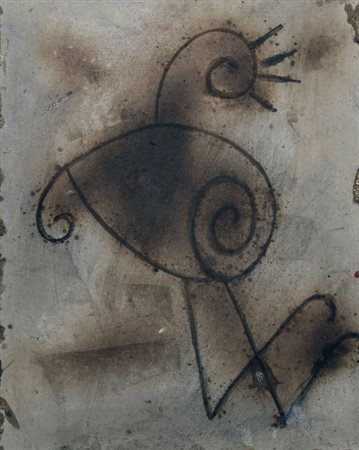 CECCOBELLI BRUNO (Montecastello Vivio 1952) "Unico e solo" 1981 Tecnica mista...