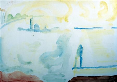 GUIDI VIRGILIO (Roma 1891 - Venezia 1984) "San Giorgio" Acquerello su...