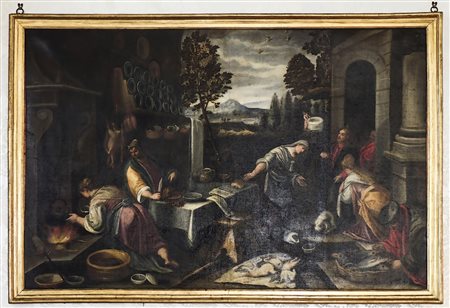 GESÙ CRISTO NELLA CASA DI MARTA E MARIA DI BETANIA Scuola veneta del XIX...