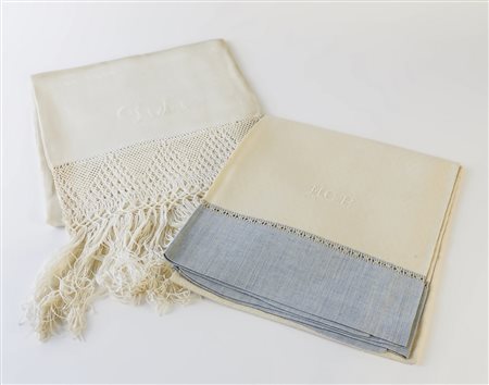 LOTTO DI BIANCHERIA fine del XIX/inizio del XX secolo composto da quattro...