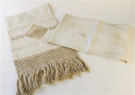 LOTTO DI BIANCHERIA fine del XIX/inizio del XX secolo composto da set...