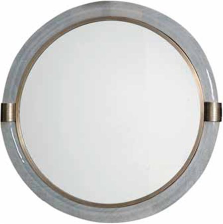 Venini. Specchiera in vetro a reticello di forma circolare, 1940 circa. Firma...