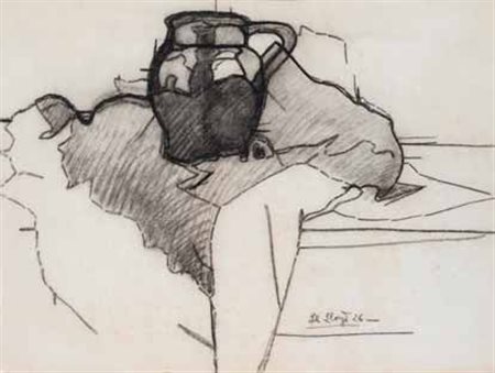 Llewellyn Lloyd Livorno 1879 – Firenze 1949 Composizione, 1926 carboncino su...