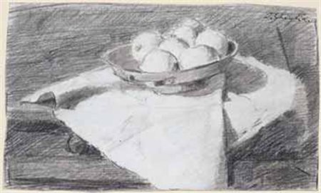 Oscar Ghiglia Livorno 1876 – Firenze 1945 Natura morta con limoni (al verso...