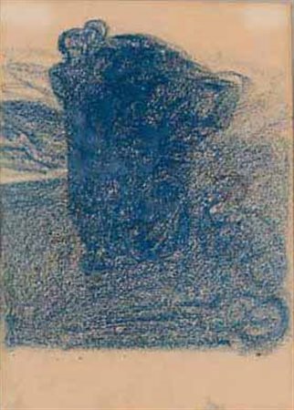 Plinio Nomellini Livorno 1866 – Firenze 1943 Figure con mantello matita blu...