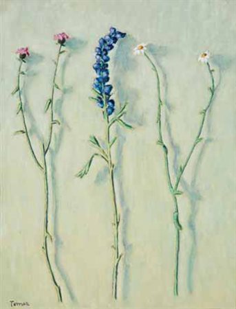 Fiorenzo Tomea Zoppè di Cadore 1910 – Milano 1960 Fiori, 1955 olio su tela,...