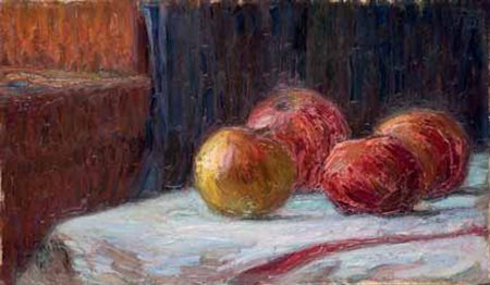 Umberto Moggioli Trento 1886 – Roma 1919 Natura morta con mele, 1919 olio su...