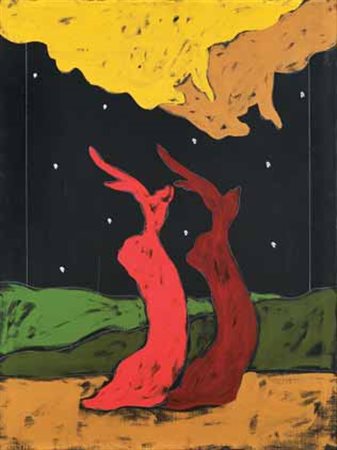 Tano Festa Roma 1938 – 1988 Senza titolo, anni Ottanta acrilico su tela, cm...