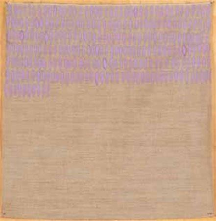 Giorgio Griffa Torino 1936 Senza titolo olio su tela, cm 50x50 Autentica su...