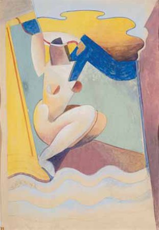 Giulio D’Anna Villarosa 1908 – Messina 1978 Nudo cosmico, 1932 circa tempera...