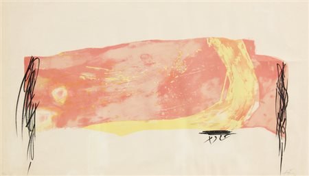 Antoni TAPIES Barcellona 1923 Senza titolo litografia / lithography cm....