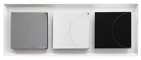 Bruno BANI Cernusco sul Naviglio 1964 Trittico Grey-White-Black, 2014 legno,...