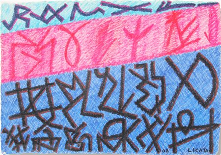 Riccardo LICATA Torino 1929 - Venezia 2014 Senza titolo, 2008 pastelli su...