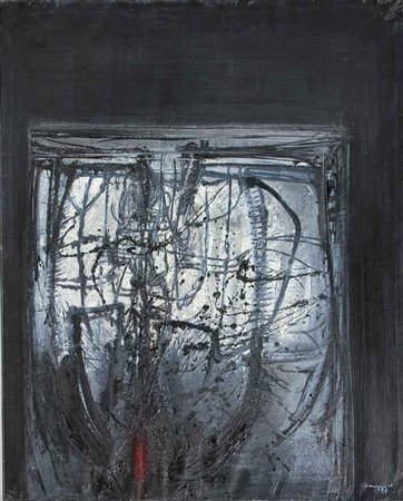 Emilio SCANAVINO Genova 1922 - Milano 1986 Personaggio n. 2, 1957 olio su...