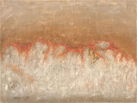 Anton Zoran MUSIC Gorizia 1909 - Venezia 2005 Paesaggio italiano, 1974 olio...