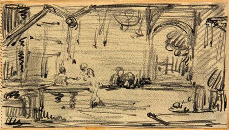 Giorgio DE CHIRICO Volos 1888 - Roma 1978 I due giovani nella casa di...