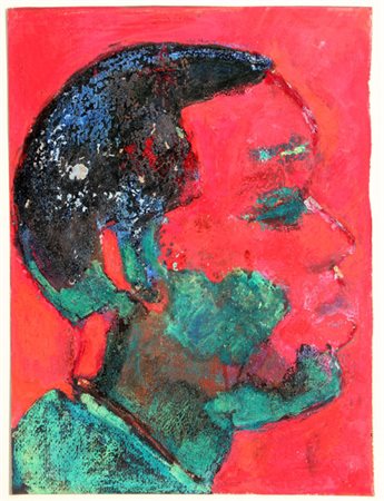 Giovanni FRANGI Milano 1959 Testa di ragazzo, 1988 pastelli su cartoncino /...