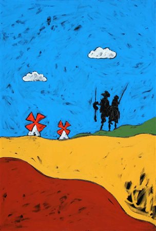 Tano FESTA Roma 1938-1988 Don Chisciotte, 1986 acrilico su tela acrylic on...