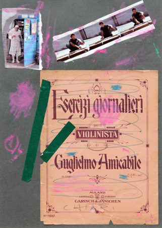 Giuseppe CHIARI Firenze 1926-2007 Senza titolo collage e tecnica mista su...