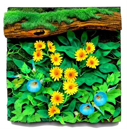 Giallo e blu poliuretano espanso / polyurethane foam cm. 50x50 Autentica...