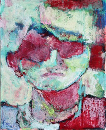 Giovanni FRANGI Milano 1959 Testa, 1988 pastelli su cartoncino coloured...