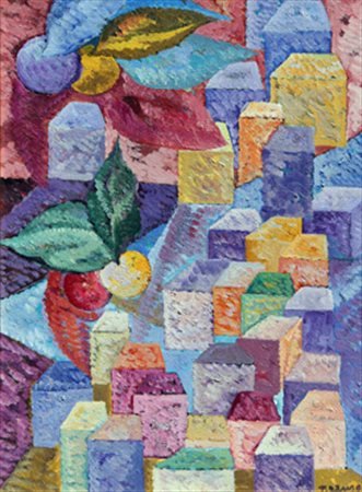 Saverio TERRUSO Monreale 1939 - Milano 2003 Composizione geometrica olio su...