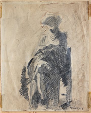 Mario SIRONI Tempio Pausania 1885 - Milano 1961 Figura seduta, 1935 c.a....