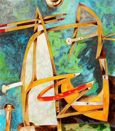 Gianni DOVA Roma 1925 - Pisa 1991 Finale crudele, 1962 olio su tela oil on...