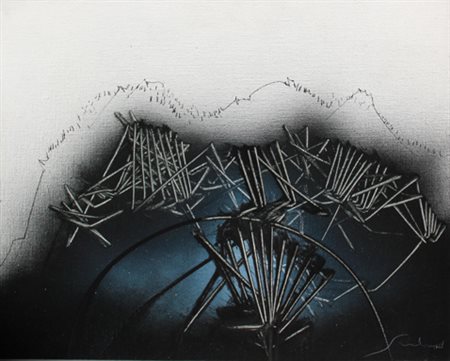 Emilio SCANAVINO Genova 1922 - Milano 1986 La montagna n.2, 1983 olio su tela...