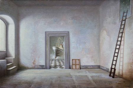 Antonio NUNZIANTE Napoli 1956 Nastro azzurro, 2013 olio su tela oil on canvas...