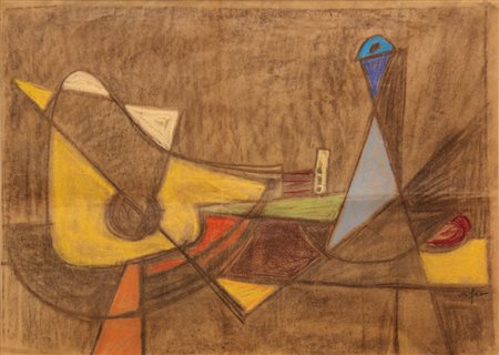 Basaldella AFRO Udine 1912 - Zurigo 1976 Senza titolo, anni 40 tecnica mista...