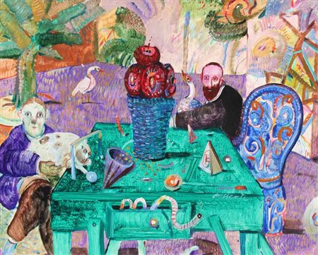 Antonio POSSENTI Lucca 1932 Senza titolo olio su tavola oil on board cm....