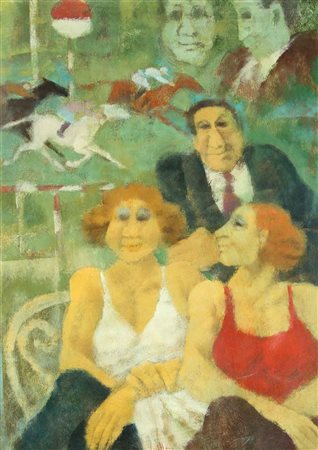 Remo SQUILLANTINI Stia 1920 - Firenze 1996 Derby, 1994 olio su tavola oil on...