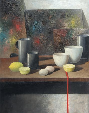 Marcello SCUFFI Tizzana 1948 Il circo in fondo al paese, 1998 olio su tela...