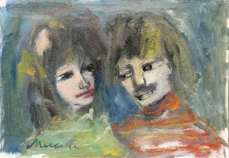 Mino MACCARI Siena 1898 - Roma 1989 Senza titolo olio su tela / oil on canvas...