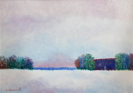 Giovanni OMICCIOLI Roma 1901-1975 Senza titolo tecnica mista su cartoncino...