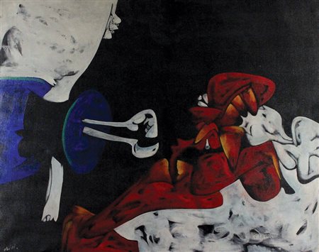 Dova Gianni Allucinazione, 1960 olio su tela, cm. 115x145 firmato in basso a...