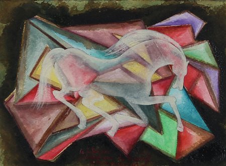 Grazioso David Le futurisme d'invention de David, Remember '43, 1943 olio su...