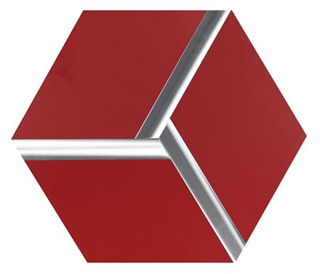 Alviani Getulio Cubo naturale. Superficie a Natura Vibratile, 1972 alluminio...