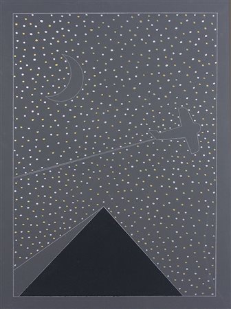 Angeli Franco Bizzantino, 1984 smalto su tela, cm. 80x60 firmato e intitolato...