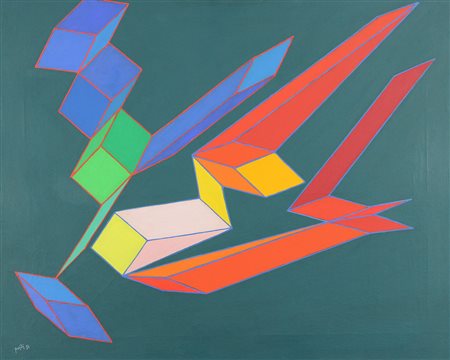 Perilli Achille La Ipotiposi geometrica, 1993 tecnica mista su tela, cm....