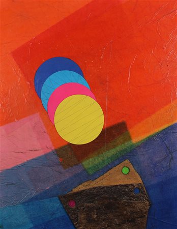 Crippa Roberto Senza titolo, 1970-1971 collage su tavola, cm. 92x73 firmato...