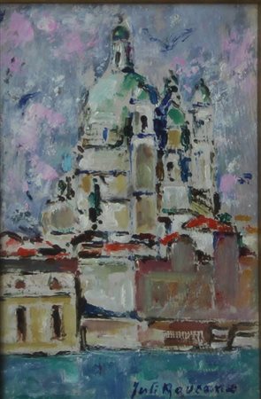 Ravenna Juti Venezia, 1968 olio su tavola, cm. 19x14,5 firmato in basso a...