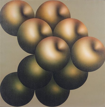 Viviani Vanni Proiezione cuneiforme nel quadrato, 1976 tecnica mista su tela,...