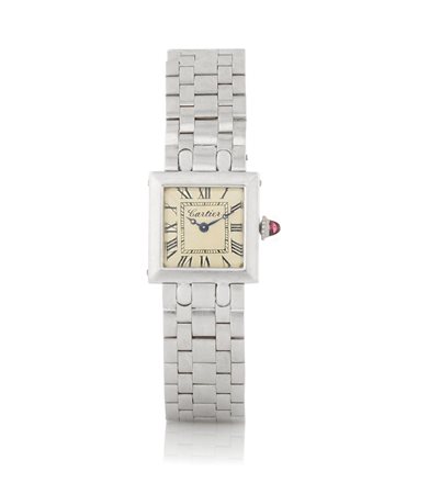 CARTIERCARTIER LADY ANNI '30.Cassa carré n. 18553 in oro bianco 18 kt con...